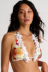 Shan Jasmine Triangle Bikini Top With Fringes